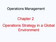 Operations and Productivity
