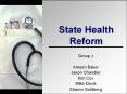 State Health Reform PowerPoint PPT Presentation