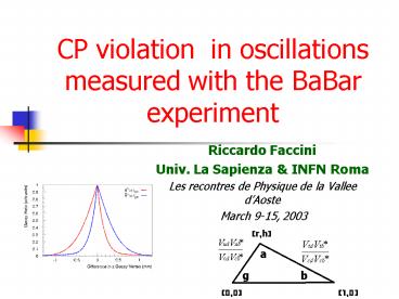 CP violation in oscillations measured with the BaBar experiment