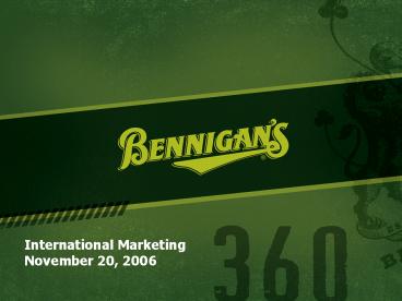 International Marketing