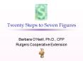 Twenty Steps to Seven Figures PowerPoint PPT Presentation
