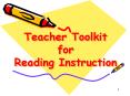 Teacher Toolkit for Reading Instruction PowerPoint PPT Presentation