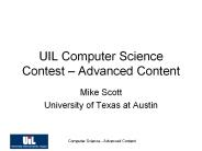 UIL Computer Science Contest 