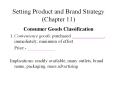 Setting Product and Brand Strategy (Chapter 11) PowerPoint PPT Presentation