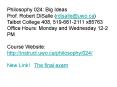 Philosophy 024: Big Ideas PowerPoint PPT Presentation