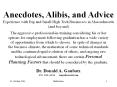 Anecdotes, Alibis, and Advice Experience with Big and Small High Tech Businesses in Massachusetts (and beyond) PowerPoint PPT Presentation