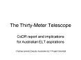 The ThirtyMeter Telescope PowerPoint PPT Presentation
