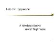 Lab 12: Spyware PowerPoint PPT Presentation