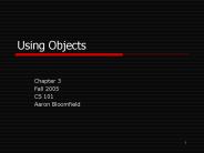 Using Objects