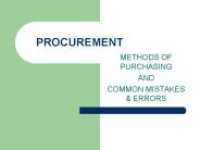 PROCUREMENT