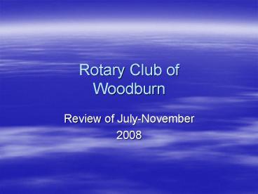 Rotary Club of Woodburn