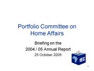 Portfolio Committee on Home Affairs