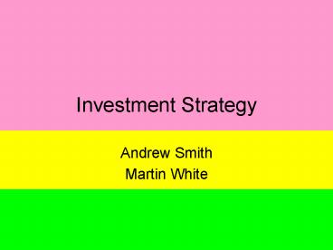 Investment Strategy