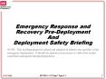 Emergency Response and Recovery PreDeployment PowerPoint PPT Presentation