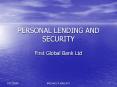 PERSONAL LENDING AND SECURITY PowerPoint PPT Presentation