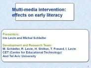 Multi-media intervention: effects on early literacy