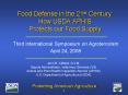 Food Defense in the 21st Century: How USDA APHIS Protects our Food Supply PowerPoint PPT Presentation