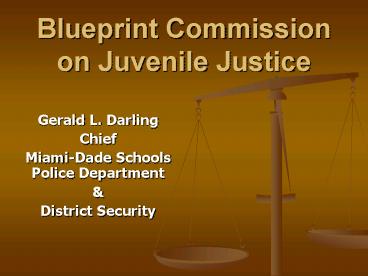 Blueprint Commission on Juvenile Justice