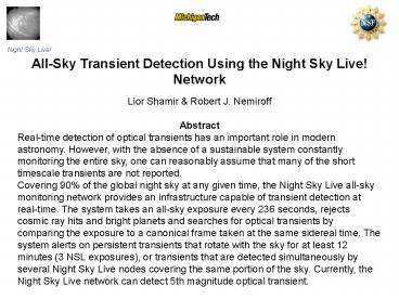 Night Sky Live