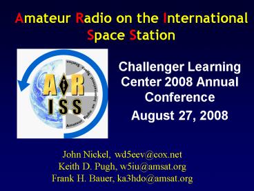 Amateur Radio on the International Space Station