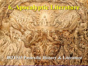BOT535 Postexilic History
