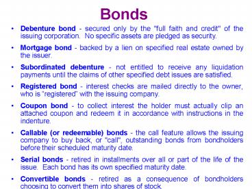 Bonds