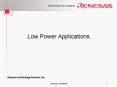 Low Power Applications PowerPoint PPT Presentation