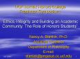 UCF Burnett Honors College Freshman Symposium: Ethics, Integrity and Building an Academic Community: PowerPoint PPT Presentation