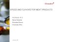 SPICES AND FLAVORS FOR MEAT PRODUCTS PowerPoint PPT Presentation