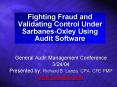 Fighting Fraud and Validating Control Under Sarbanes-Oxley Using Audit Software PowerPoint PPT Presentation