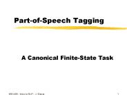 Part-of-Speech Tagging