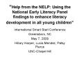 Help from the NELP: Using the National Early Literacy Panel findings to enhance literacy development PowerPoint PPT Presentation