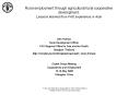 Rural employment through agriculturalrural cooperative development: Lessons learned from FAO experie PowerPoint PPT Presentation
