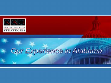 Our Experience in Alabama