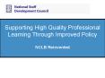 Supporting High Quality Professional Learning Through Improved Policy NCLB Reinvented PowerPoint PPT Presentation