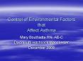 Control of Environmental Factors that Affect Asthma PowerPoint PPT Presentation