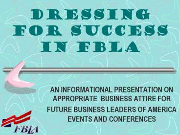Dressing for Success in FBLA