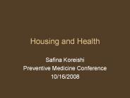Housing and Health