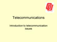 Telecommunications
