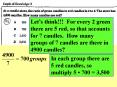 Lets think For every 2 green there are 5 red, so that accounts for 7 candles. How many groups of 7 c PowerPoint PPT Presentation