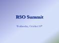 RSO Summit PowerPoint PPT Presentation