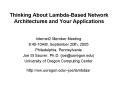 Thinking About Lambda-Based Network Architectures and Your Applications PowerPoint PPT Presentation