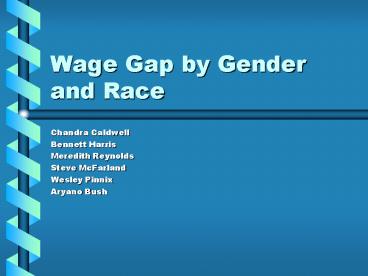Wage Gap by Gender and Race