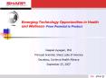 Emerging Technology Opportunities in Health and Wellness From Potential to Product PowerPoint PPT Presentation