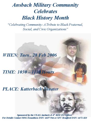 Ansbach Military Community Celebrates Black History Month