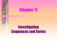 Investigating Sequences and Series