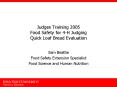 Judges Training 2005 Food Safety for 4H Judging Quick Loaf Bread Evaluation PowerPoint PPT Presentation