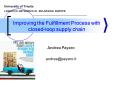 Improving the Fulfillment Process with closedloop supply chain PowerPoint PPT Presentation