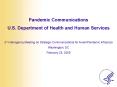 Pandemic Communications PowerPoint PPT Presentation