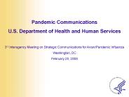 Pandemic Communications